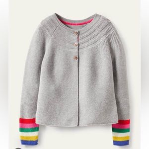 Mini Boden Girls Cotton Cashmere Mix Cardigan (kids size 9/10)